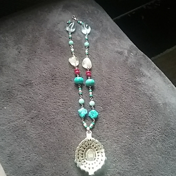 Turquoise and Stones Necklace - Picture 3 of 5